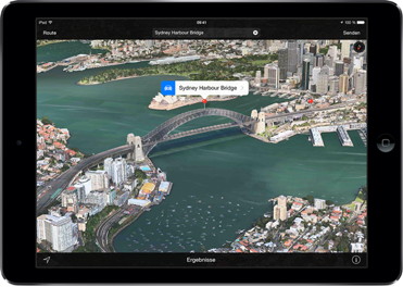 3D-Flyover-Ansicht in Apple Maps
