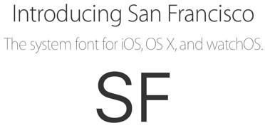 Neue Apple-Schrift San Francisco