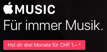 Apple-Music-Probeabo in der Schweiz nicht mehr kostenlos