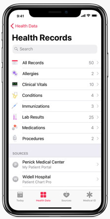 iOS 11.3 Health Records