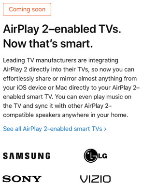 AirPlay 2 für Fernseher