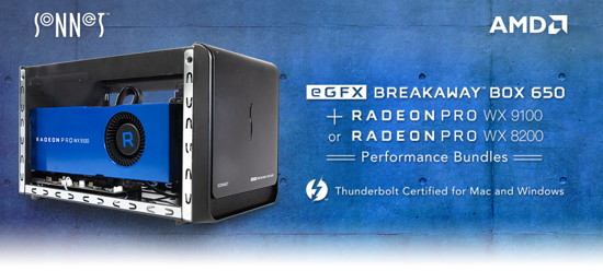 eGFX Breakaway Box 650 und Radeon Pro WX 8200