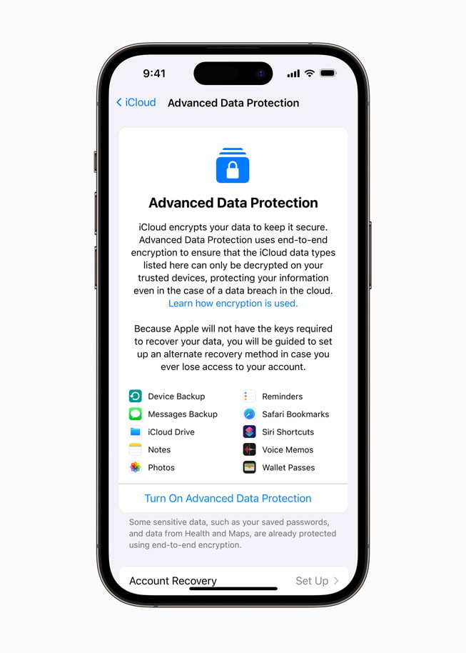 Advanced Data Protection für iCloud