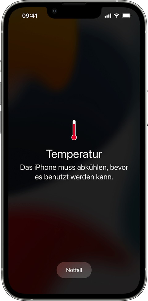 iPhone Temperatur-Warnung