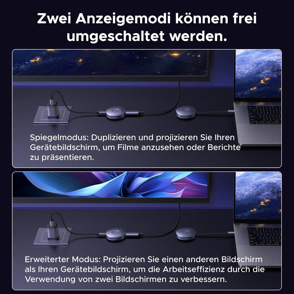 UGREEN kabelloser USB C Sender und HDMI Empfänger